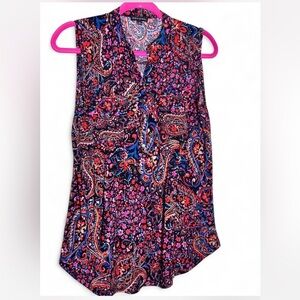 Ava & Grace Multicolor Paisley Sleeveless Blouse